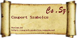 Csuport Szabolcs névjegykártya
