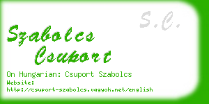 szabolcs csuport business card